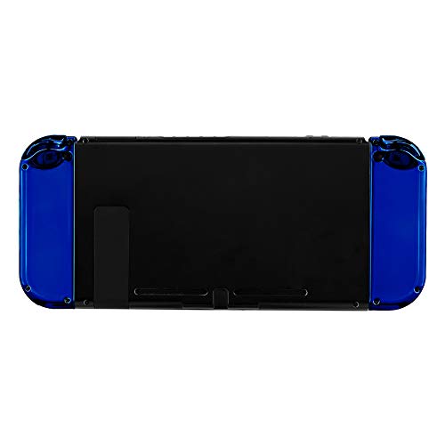 eXtremeRate DIY Replacement Shell Buttons for Nintendo Switch & Switch OLED, Chrome Blue Custom Housing Case with Full Set Button for Joycon Handheld Controller - Console Shell NOT Included - color: Chrome Blue