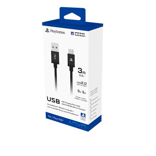 Hori USB Charging Play Cable for PlayStation® 5 - Officially Licensed by Sony