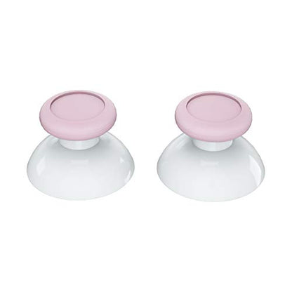 eXtremeRate Cherry Blossoms Pink & White Dual-Color Replacement 3D Joystick Thumbsticks, Analog Thumb Sticks with Cross Screwdriver for Nintendo Switch Pro Controller - color: White & Cherry Blossoms Pink