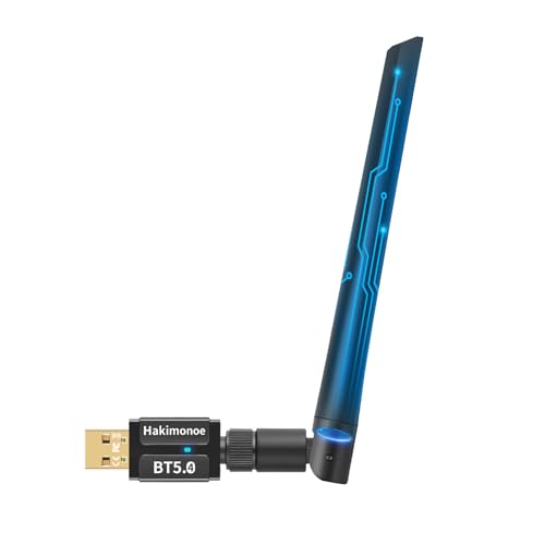 Long Range Bluetooth 5.4 Adapter for PC, Wireless USB Dongle External Antenna for Windows 11 10 8.1 7 Linux Laptop Desktop Computer, Pair with Bluetooth Headset Speaker Mice Keyboard Printer - style: Latest BT5.4-Detachable Antenna-BT548