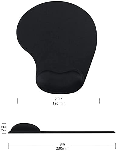 Office Mousepad with Gel Wrist Support - Ergonomic Gaming Desktop Mouse Pad Wrist Rest - Design Gamepad Mat Rubber Base for Laptop Computer -Silicone Non-Slip Special-Textured Surface (08Navy) - color: 08Navy