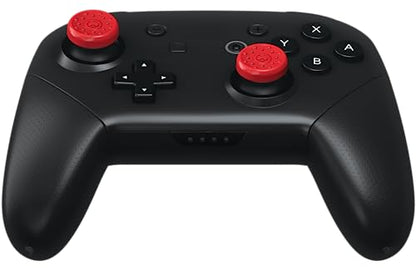 KontrolFreek No-Slip Thumb Grips for Nintendo Switch Pro and Switch 2 Controller | 4-Pack | Red & Black