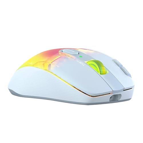 Turtle Beach Kone XP Air Wireless RGB Gaming Mouse for PC | 19K DPI Sensor, Rechargeable 100-Hr Battery, Charging Dock, 29 Programmable Inputs, Ergonomic, Bluetooth, 4D Wheel, White - color: White
