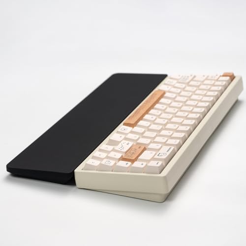 Ergonomic 70% Keyboard Wrist Rest-12.8" Silicone Non-Slip Keyboard Hand Rest, Relief of Hand Pain(Black) - color: Black