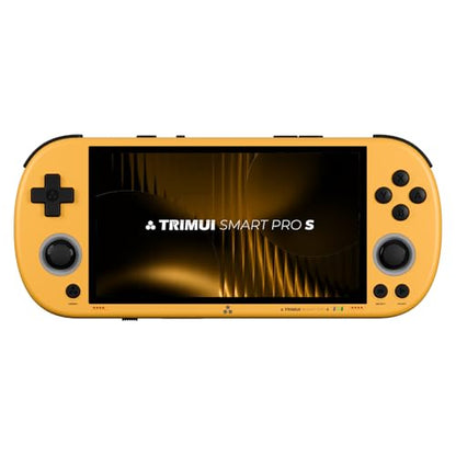Trimui Smart Pro-S 4.96″ Retro Handheld Game Console, Allwinner A523 Octa-Core 2.0GHz, Mali-G57, Active Cooling, L3/R3, Linux, 8GB + microSD (YELLOW-128GB) - color: Yellow-128gb