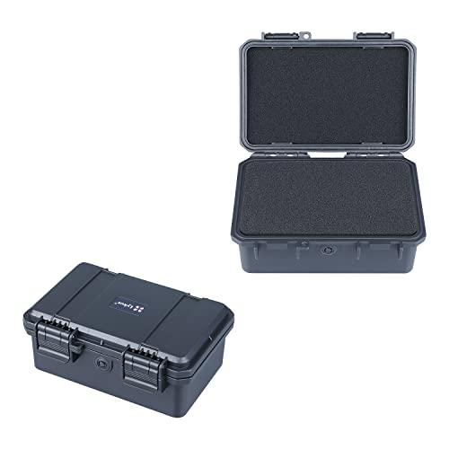 Lykus HC-1720 Mini Hard Case Dry Box with Foam Insert, Interior Size 6.5x3.9x2.7 in, IP66 Splash-Proof, Suitable for Cellphones, Tools, Small Devices and More - style: Int. Size: 6.5x3.9x2.7 in