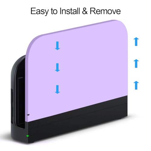 Switch 2 Dock Cover, Custom Faceplate Cover for Nintendo Switch 2 Charging Docking Station Scratch-Resistant & Abrasion-Resistant Hard PC Shell Protector, Purple - color: Wisteria Purple
