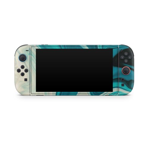Gaming Skin Compatible with Nintendo Switch 2 Console Only - Aqua Swirl - Premium 3M Vinyl Protective Wrap Decal Cover - Easy to Apply | Crafted in The USA by MightySkins - color: Aqua Swirl, size: Switch 2 Console Skin Only, style: Matte Finish