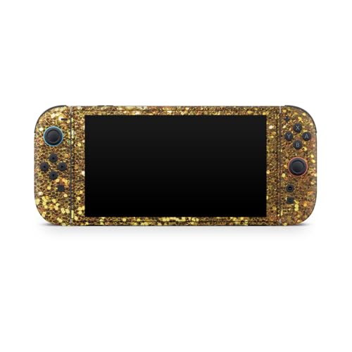 Gaming Skin Compatible with Nintendo Switch 2 Console Only - Gold Dazzle - Premium 3M Vinyl Protective Wrap Decal Cover - Easy to Apply | Crafted in The USA by MightySkins - color: Gold Dazzle, size: Switch 2 Console Skin Only, style: Matte Finish