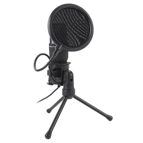 Gaming USB Microphone with RGB Light, Condenser PC Computer Mic with Tripod Stand for Streaming, Podcast, Studio, Plug & Play