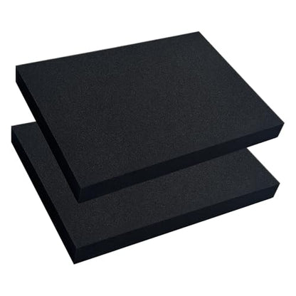2 PCS 16" x 12" x 1.5" Polyurethane Foam Sheets Black Cushion Foam Panels | Foam Inserts for Cases,Black Foam Padding Cuttable Polyurethane Styrofoam for Cushion, Toolbox, Game Box, Storage, Crafts - size: 16x12x1.5inch
