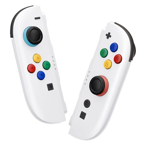 eXtremeRate DIY Replacement Shell Buttons for Joycon 2, Custom Full Set Housing Case + Decorative Strips + Middle Bracket + Buttons + Tools for Nintendo Switch 2 Controller - Deluxe Version - White - color: White