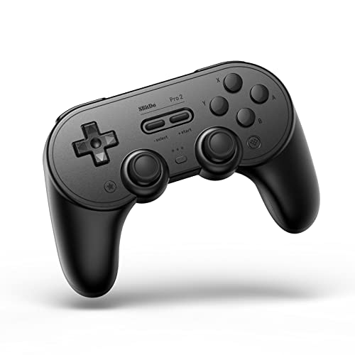 Nargos 8BitDo Pro 3 Bluetooth Gamepad, Compatible with Switch 1/2, PC, Apple, SteamOS, Android, TMR Joysticks, Hall Effect Triggers, Magnetic Buttons (Black Edition) - color: Black Edition
