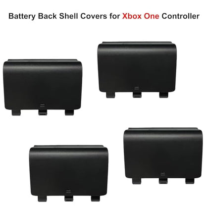 4 Pack Battery Back Cover for Xbox One Controller Battery Back Pack/Shell Cover Repair Part for Xbox One S/X Controller,NOT for Xbox Series X/S(Black) - color: 4 Black