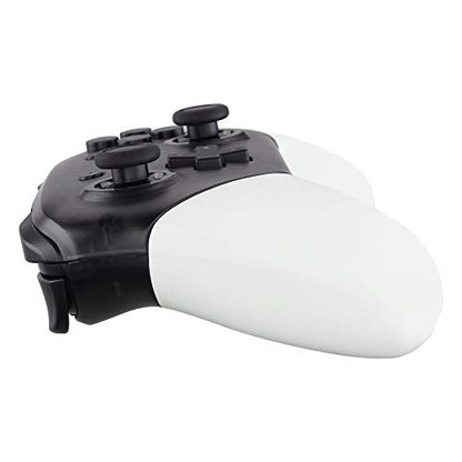 eXtremeRate White Replacement Handle Grips for Nintendo Switch Pro Controller, DIY Custom Hand Grip Shell for Nintendo Switch Pro - Controller NOT Included - color: White
