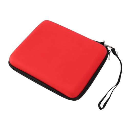 LUCKDANO Carrying Case for 2DS - Protective Hard Shell with 8 Game Card Holders - Compatible with 2DS Console Accessories Shockproof & Travel Case Portable Pouch with Wrist (#13) - color: Red
