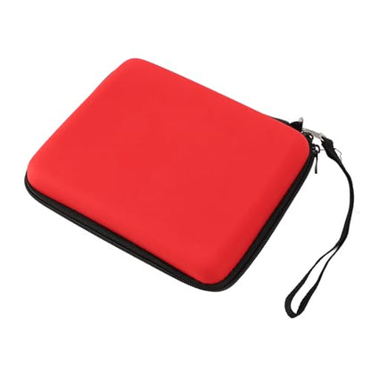 LUCKDANO Carrying Case for 2DS - Protective Hard Shell with 8 Game Card Holders - Compatible with 2DS Console Accessories Shockproof & Travel Case Portable Pouch with Wrist (#13) - color: Red