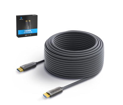 4K HDMI Cable 75 ft，Fiber Optic HDMI Cord (HDMI2.0b, 18Gbps, 4K 60Hz 4:4:4 RGB, 1080p), Ultra High Speed Uni-Directional Active Slim Cord, Compatible with PC Laptop PS3 PS4 Projector HDTV - size: 75 ft