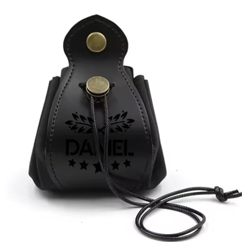 Custom Leather Dice Bag with Lock - DND Tray, Table Top Gaming Board Games, Engraved Leather Dice Storage Bag, Roleplaying RPG Gift Ideas Coin Purse(Black) - color: Black
