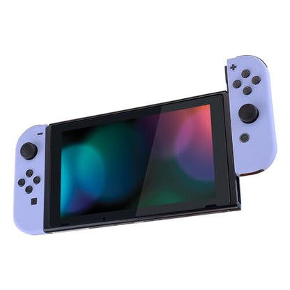 eXtremeRate DIY Replacement Shell Buttons for Nintendo Switch & Switch OLED, Light Violet Custom Housing Case with Full Set Button for Joycon Handheld Controller [Only The Shell, NOT The Joycon] - color: Light Violet