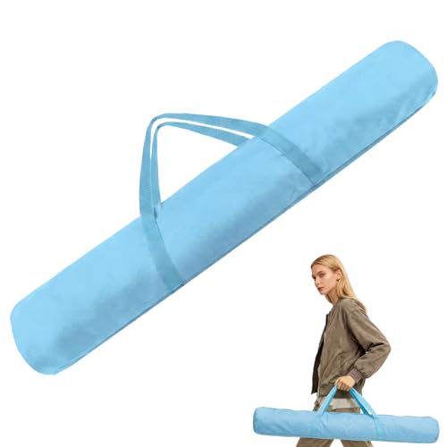 34-Inch Mahjong Mat Bag, Heavy-Duty Canvas Carrying Bag with Center Dual Handles & Smooth Zipper, Fits Mahjong Mat, Racks & Tiles, All-in-One Travel Storage Bag(Blue) - color: Blue