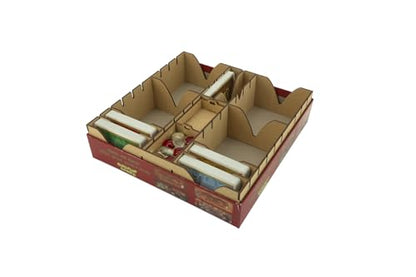 The Broken Token Game Organizer Compatible with Red Dragon Inn Regular Box - Wooden Game Organizing Box with Multiple Trays, Dividers and Rows