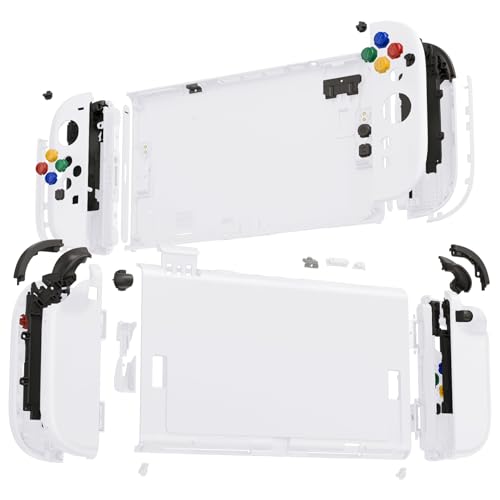 eXtremeRate DIY Replacement Shell Buttons for Nintendo Switch 2, Custom Full Set Rear Back Plate Controller Housing with Buttons for Switch 2 Handheld Console & Joycon 2 - Deluxe Version - White - color: White