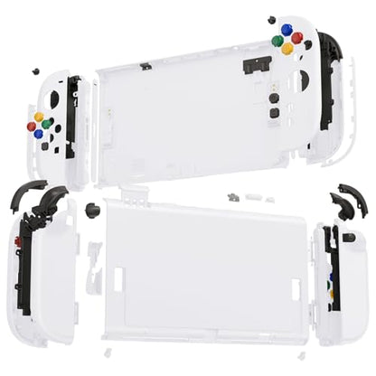 eXtremeRate DIY Replacement Shell Buttons for Nintendo Switch 2, Custom Full Set Rear Back Plate Controller Housing with Buttons for Switch 2 Handheld Console & Joycon 2 - Deluxe Version - White - color: White