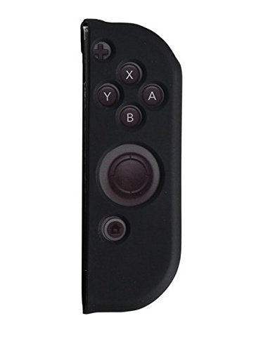 8 in 1 Silicone Protective Skin Soft Shell Case with Thumbsticks Grips Caps Cover for Switch Controller Skin Black