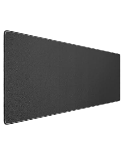 Reniteco Waterproof Large Office & Gaming Mouse Pad, 35.4" x 15.7", Black | Anti-Fray Stitched Edges, Premium Textured Surface, Non-Slip Rubber Base, Water and Stain Resistant Protection - color: Matte Black, size: 35.4''x15.7''x0.12"