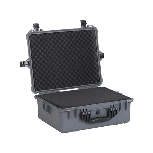 MEIJIA All Weather IP67 Waterproof Hard Camera Case,Hard Protective Case,Hard Case with Customizable Foam,Fit Use of Drones,Camera,Equipments,Pistols(Grey,20.62 x16.85x8.11inches) - color: Grey, size: 20.62 x16.85x8.11inches