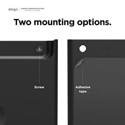 elago Universal Remote Holder Mount Compatible with Apple TV Remote and All Other Remote Controls - Adhesive Tape or Screw Mounting Options, Available Wired Charging [Large] [Black] - color: Black, size: Large