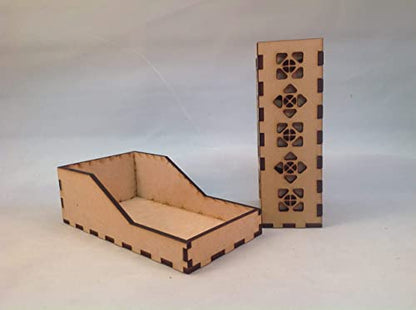 Dragon Mini Dice Tower v2 Glass Green Acrylic Window Laser Cut MDF Unique Fast Shipping