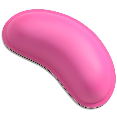 Dapesuom Mouse Wrist Rest, Ergonomic Memory Foam Mouse Wrist for Computer Desk Mats Support, PU Leather Hand Rest Pad Cushion for Gaming, Laptop, Men, Women, Pain Relief & Easy Typing, Hot Pink - color: Hot Pink, size: Mouse Wrist Rest
