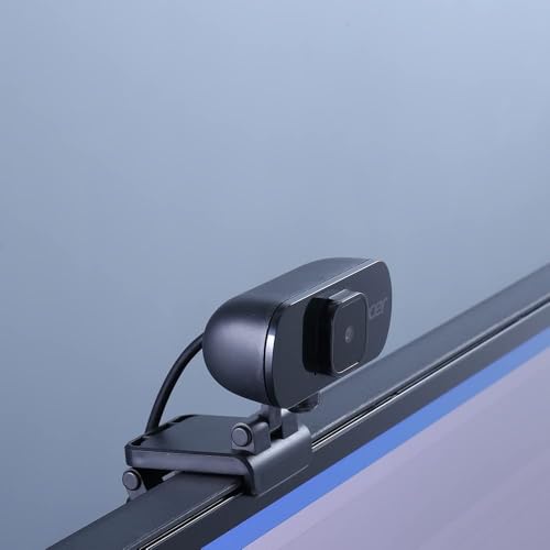 acer Full HD USB Streaming 2MP Webcam | 1080P HD | 360° Rotation | Digital Microphone | Plug & Play for Desktop or Laptop PC | Stream for Zoom, Skype, Facetime, YouTube | Conference Calls & MS Teams