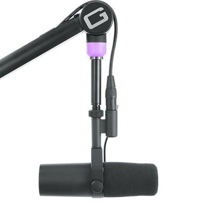 Gator Frameworks Professional Desktop Broadcast/Podcast Microphone Boom Stand with On-Air Indicator Light, Blue,Violet, & Red (GFWMICBCBM4000) - style: 4000 Series