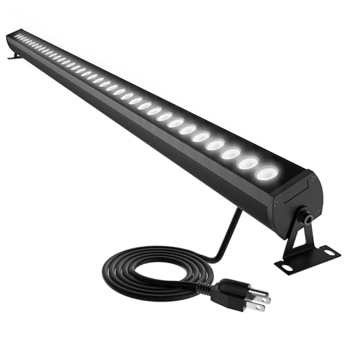 LED Light Bar 6000K Daylight White – IP65 Waterproof 40″ Outdoor Wall Washer Light Bar with Heavy-Duty Plug & Play Cord - color: 6000K Daylight White