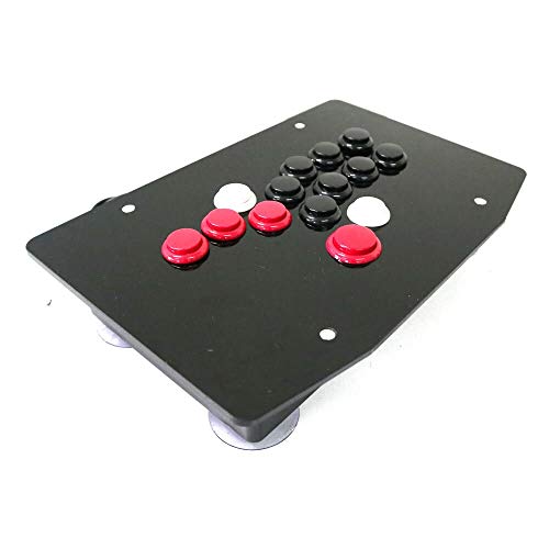 JZYLOVE JINZHIYANG RAC-J503B All Buttons Arcade Fight Stick Controller Hitbox Style Joystick Fit for PC USB (Color : Red and Black)