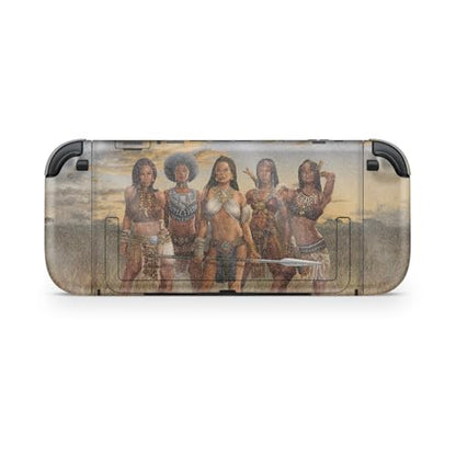 Glossy Glitter Gaming Skin Compatible with Nintendo Switch 2 Console Only - African Queens - Premium 3M Vinyl Protective Wrap Decal Cover - Easy to Apply | Crafted in The USA by MightySkins - color: African Queens, size: Switch 2 Console Skin Only, style: