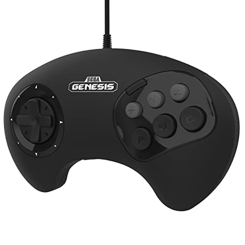 Retro-Bit BIG6 USB 8-Button Arcade Controller Pad for Sega Genesis Mini, Switch, PC, Mac, Steam, RetroPie, Raspberry Pi - USB Port - Black