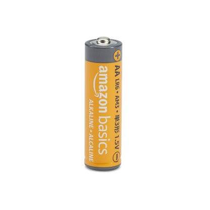 Amazon Basics 100-Pack AA Alkaline Batteries, 1.5 Volt, 10-Year Shelf Life, Reliable - size: 100 Count (AA/LR6)