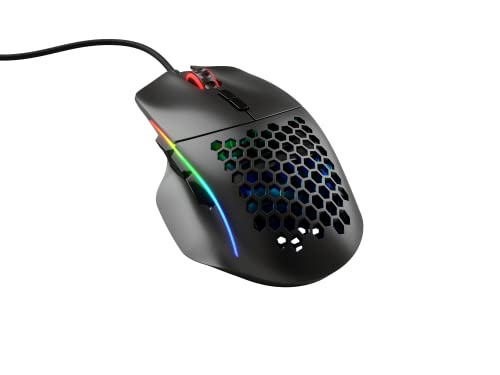 GLORIOUS Gaming Model I Wired Gaming Mouse - 69g Superlight, 2 Swappable Buttons, RGB, PTFE Feet, 9 Programmable Buttons, Side Thumb Rest - Black - color: Matte Black, size: Model I Wired