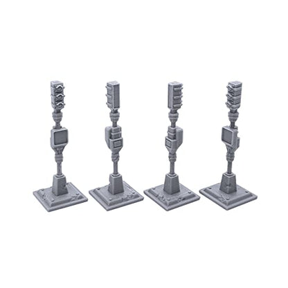 EnderToys Metro City Set, 3D Printed Tabletop RPG Scenery and Wargame Terrain for 40mm Miniatures