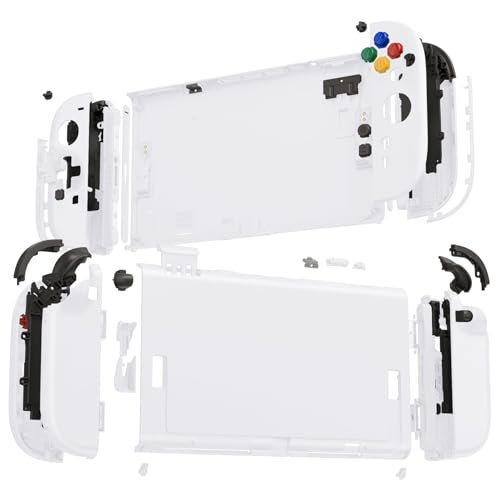 eXtremeRate DIY Replacement Shell Buttons (D-Pad Ver) for Nintendo Switch 2, Full Set Rear Back Plate Controller Housing Buttons for Switch 2 Console & Joycon 2 - Deluxe Version - White - color: White