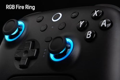 8Bitdo Ultimate 2 Bluetooth Controller with TMR Joysticks, Switchable Hall Effect/Tactile Triggers, Vibration, Motion Control, RGB Fire Ring and Back Buttons for Switch/Switch 2 & Windows PC - Black - color: Black, size: Ultimate 2 Bluetooth