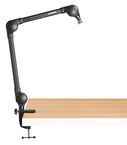 Samson Technologies MBA26 - 26" Microphone Boom Arm for Podcasting and Streaming | 26 Reach, Durable Aluminum, Holds Up to 5 Lb, Quick-Release Friction Hinges, 5/8-27 Threading, 360 Degree Swivel C-Clamp - size: 26"