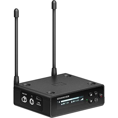 Sennheiser EW-DP ME 2 Set Camera-Mount Digital Wireless Omni Lavalier Mic System (R4-9: 552 to 607 MHz) Bundle with Auray WLW Fuzzy Windbuster and Watson Rapid Charger with 4 AA Batteries