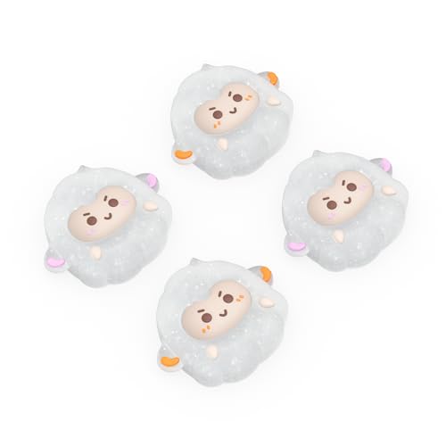 PlayVital Cute Thumb Grip Caps for ps5/ps5 Edge Controller, Joystick Caps for Switch 2 Pro/Switch Pro Controller, Thumbstick Cover for Xbox Series X/S, Elite Series 2, Xbox One - Fuzzy Sheep - color: Fuzzy Sheep