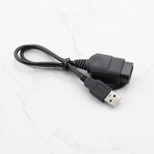SING F LTD 2Pcs PC USB Adapter Cable Game Controller Adapter USB Converter Adapter Cable Compatible with Xbox Gen.1 Controller Black