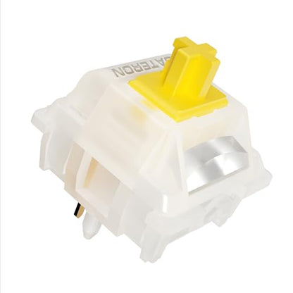 GATERON Milky Yellow Pro V3 Keyboard Switches, Pre-lubed Linear 5 pin for All MX Mechanical Keyboard (10PCS) - color: Milky Yellow Pro V3, size: 10pcs
